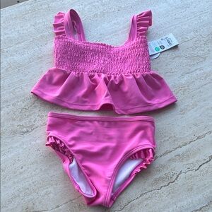 NEW 🆕 Carter’s Pink Ruffled Kids Swim Set 2T